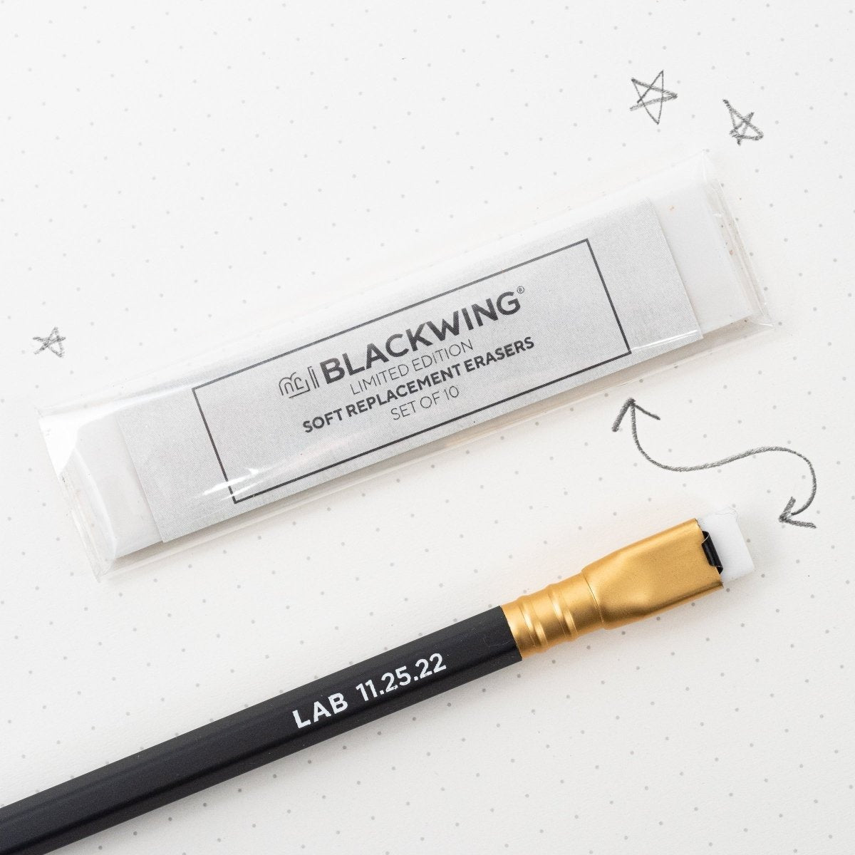 Blackwing Lab 11.25.22 - Set of 12 Pencils + Replacement Erasers