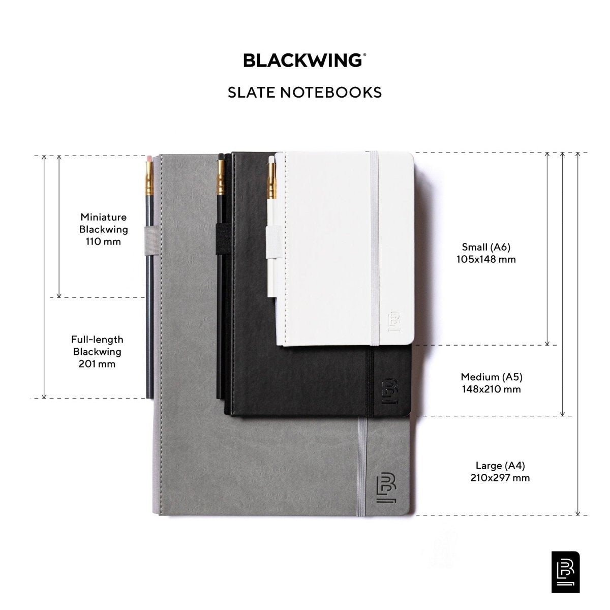 Large Blackwing Slate Notebook - Black