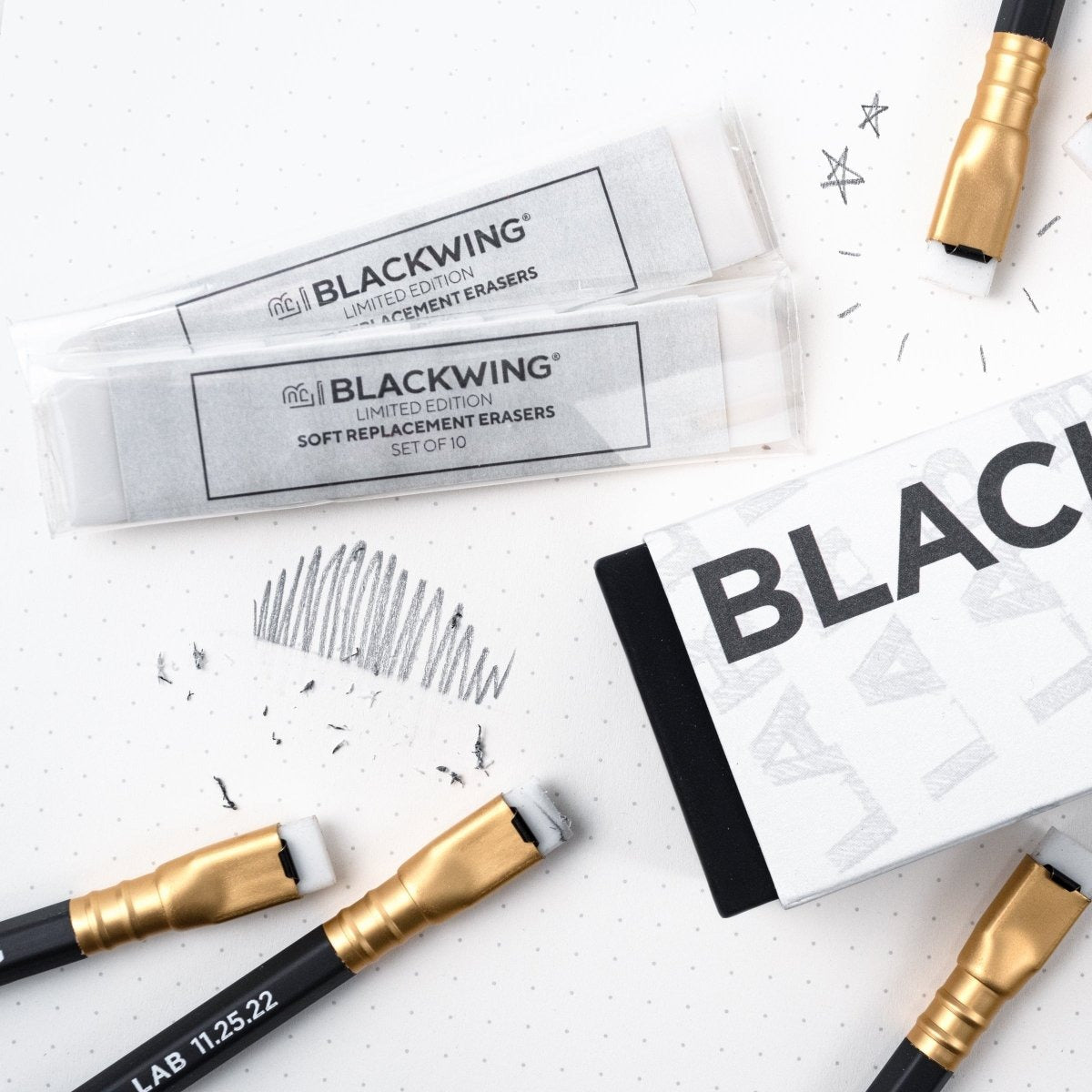 Blackwing Lab 11.25.22 - Set of 12 Pencils + Replacement Erasers